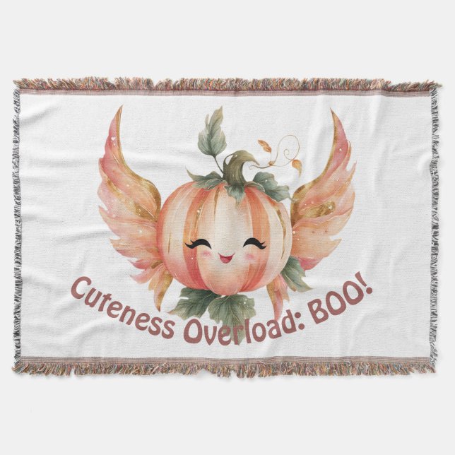 Cobertor BOO de Sobrecarga de Cuteness. Pumpkin Kaw, Bonito (Frente)