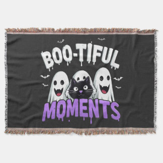 Cobertor Boo-Tiful Moments Cute Halloween Ghosts and Bats