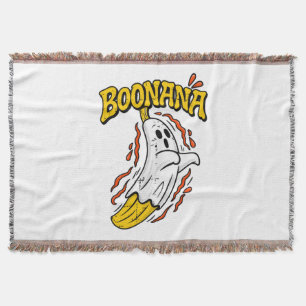 Cobertor Boonana Fantasma Banana Halloween Fofo