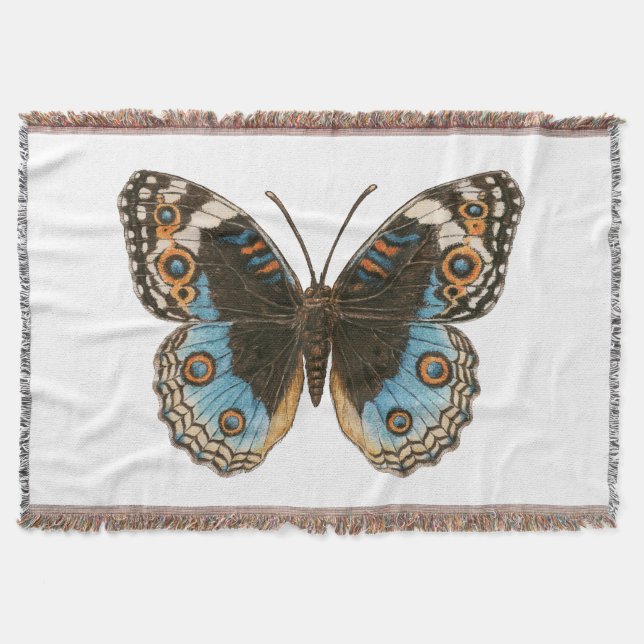 Cobertor Borboleta Azul Pansy (Frente)
