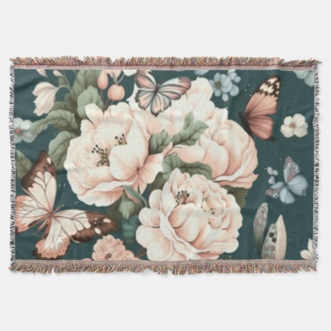 Cobertor Borboletas e flores (Frente)