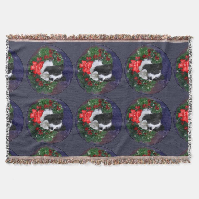 Cobertor Border Collie Christmas (Frente)