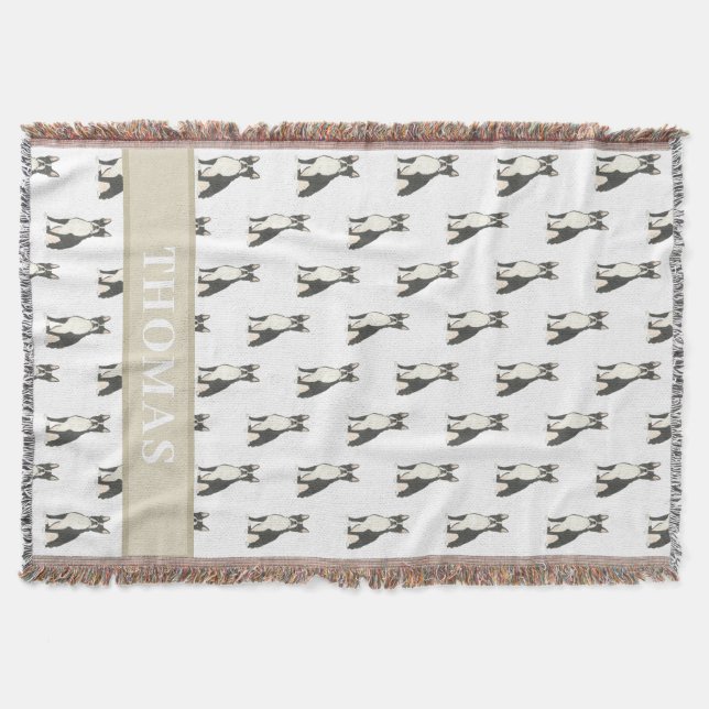 Cobertor Boston Terrier Personalizado (Frente)