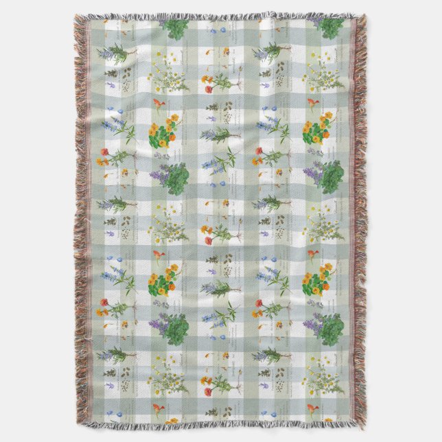Cobertor Botanical Herbal checkered (Frente Vertical)