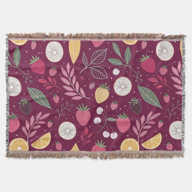 Cobertor Botânico de Frutas – Cobertor Aconchegant (Frente)