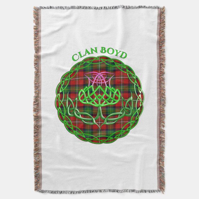 Cobertor Boyd Scottish Tartan Celtic Thistle (Frente Vertical)