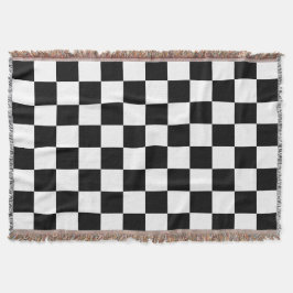 Cobertor Branco clássico com estilo preto