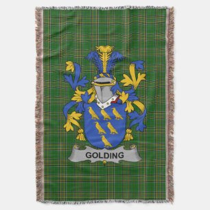 Cobertor Brasão de Armas da Família Golding Irlandesa Crest