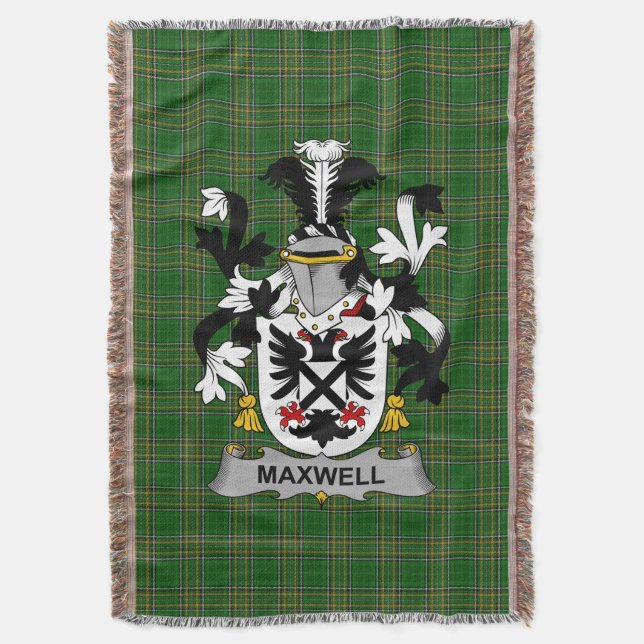 Cobertor Brasão de Armas da Família Maxwell Irlandesa Crest (Frente Vertical)