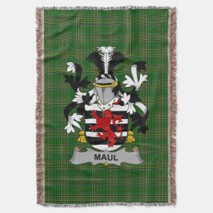 Cobertor Brasão de Armas Irlandês Maul ou Maule Crest Famil