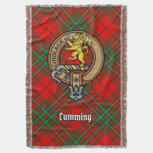 Cobertor Brasão do Clã Cumming sobre Tartan