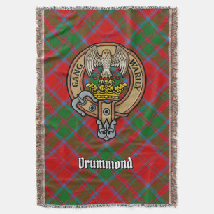 Cobertor Brasão do Clã Drummond sobre Tartan