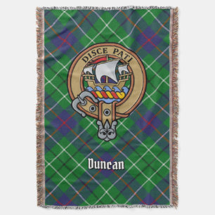Cobertor Brasão do Clã Duncan sobre Tartan