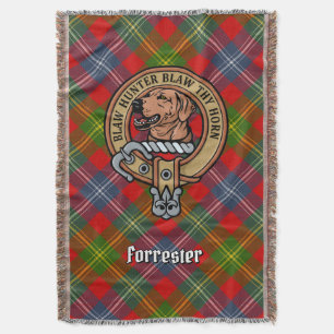 Cobertor Brasão do Clã Forrester sobre Tartan
