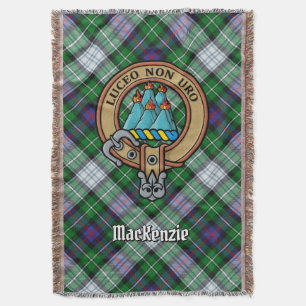 Cobertor Brasão do Clã MacKenzie sobre Tartan de Vestido