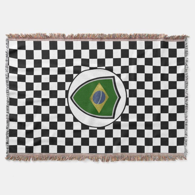 Cobertor Brazilian flag throw blanket (Frente)
