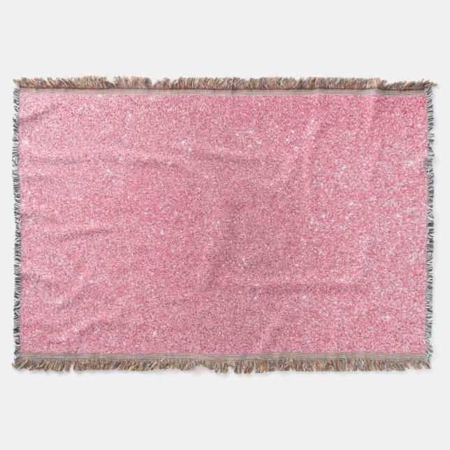 Cobertor Brilho rosa, textura de abstrato de Natal. (Frente)