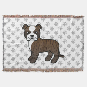 Cobertor Brindle E White Staffordshire Bull Terrier Dog