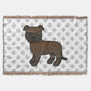 Cobertor Brindle English Staffordshire Bull Terrier Dog