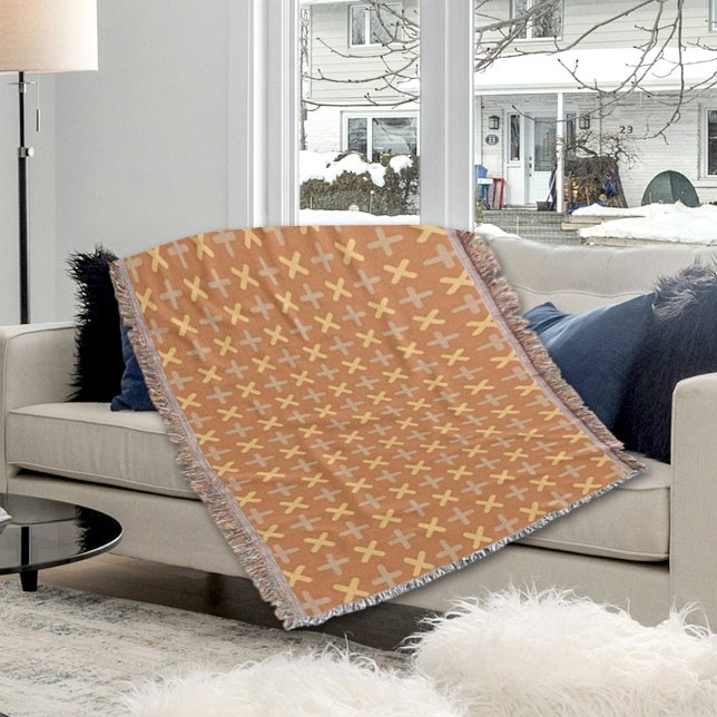 Cobertor Brown Plus Pattern Throw Blanket (Criador carregado)