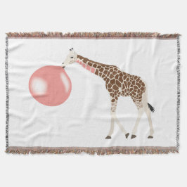Cobertor Bubble Gum Giraffe Soprando Bolha