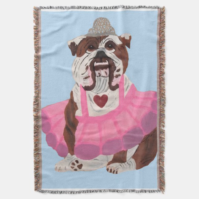 Cobertor Bulldog Ballerina (Frente Vertical)