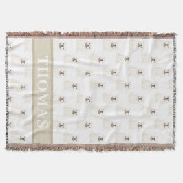 Cobertor Bulldog Personalizado em Inglês (Branco)