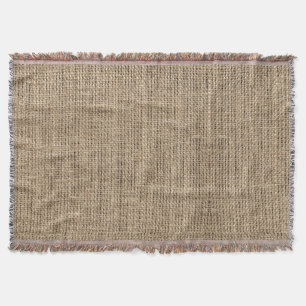 Cobertor burlap castanho russo