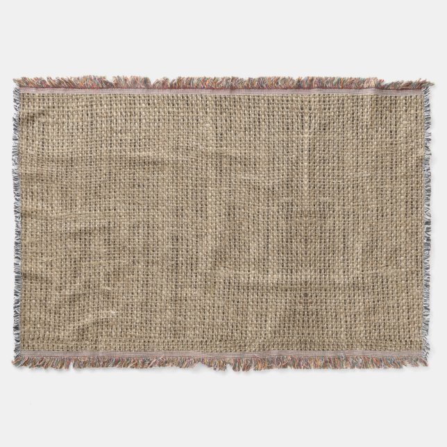 Cobertor burlap castanho russo (Frente)