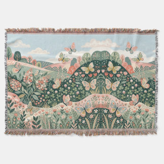 Cobertor Butterfly Meadow Blanket – Folk Art Comfort