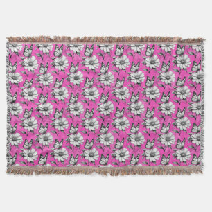 Cobertor Butterfly On Flower Pink Design