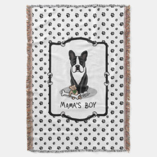 Cobertor Cachorro "Boston Terrier" (preto)