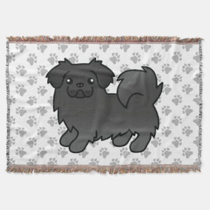 Cobertor Cachorro de Cartoon Negro-espanhol-tibetano
