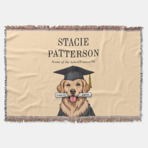 Cobertor Cachorro do Retriever do Ouro de Graduação Persona