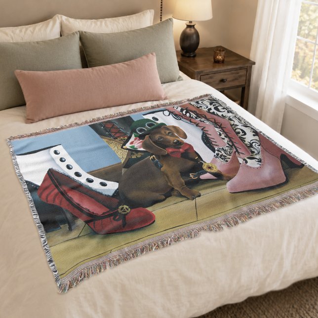 Cobertor Cachorro Salsicha Dachshund Steampunk Botas Vitori (Criador carregado)