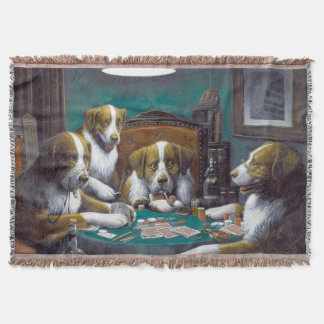 Cobertor Cães Jogando Poker Cassius Marcellus Coolidge 1894