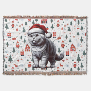 Cobertor Café da manhã de Natal, Gato de Papais noeis de Na