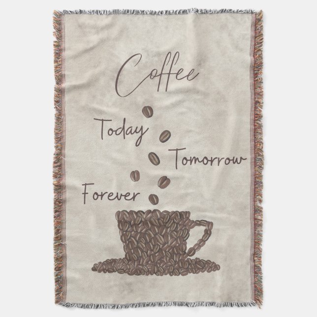 Cobertor Café Hoje Amanhã Sempre- (Frente Vertical)