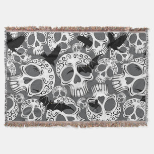 Cobertor Calaveras Decorativas do Halloween