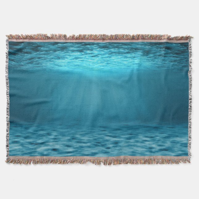 Cobertor Calm Blue Underwater Ocean Scene (Frente)