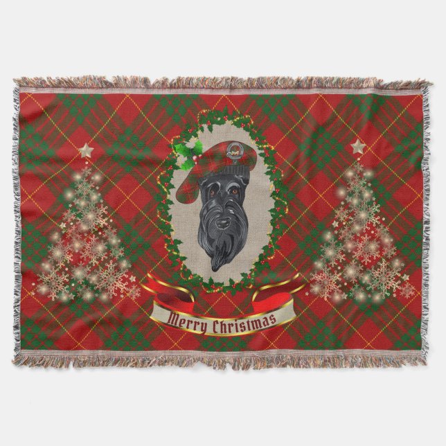 Cobertor Cameron Scottie Dog Christmas (Frente)