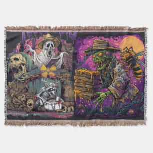 Cobertor Camisa de Fantasia Sombria de Apicultor Zumbi e Ve