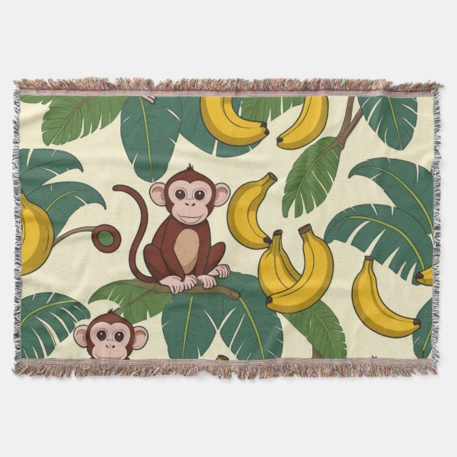 Cobertor "Camisetas de negócios de macacos" (Frente)