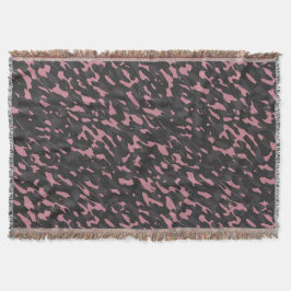 Cobertor camuflagem abstrata rosa e cinza