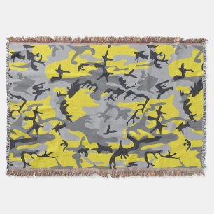 Cobertor Camuflagem Amarela e Cinza, Militar, Exército