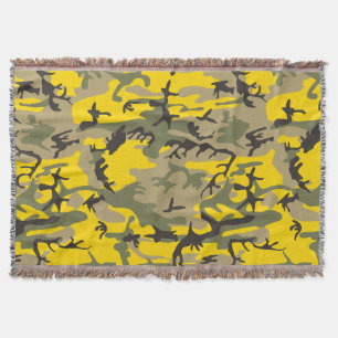 Cobertor Camuflagem Amarela e Verde, Militar, Exército