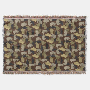Cobertor Camuflagem animal Brown da silhueta
