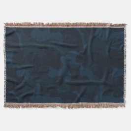 Cobertor Camuflagem Azul Escuro Abstrato