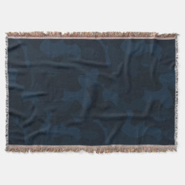 Cobertor Camuflagem Azul Escuro Abstrato