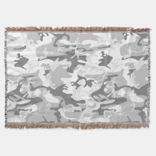 Cobertor Camuflagem Cinza de Neve de Inverno, Militar, Exér
